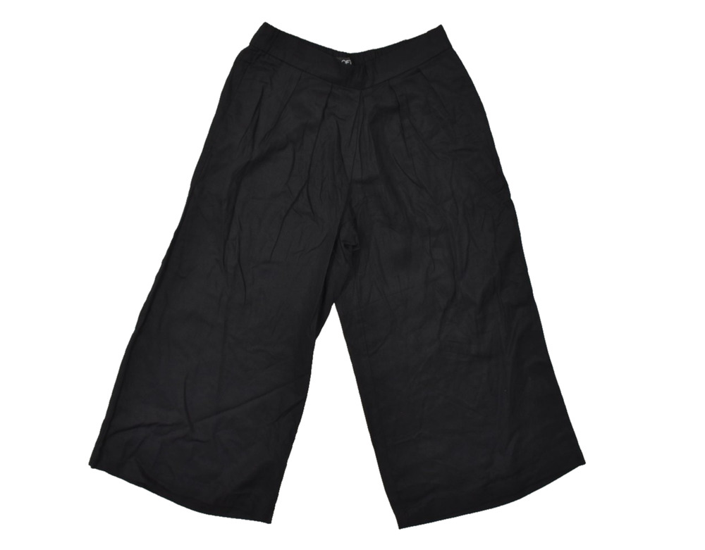 LOFT Petite Women's Black Lyocell Wide Leg Crop Culotte Pants Size XXSP NEW